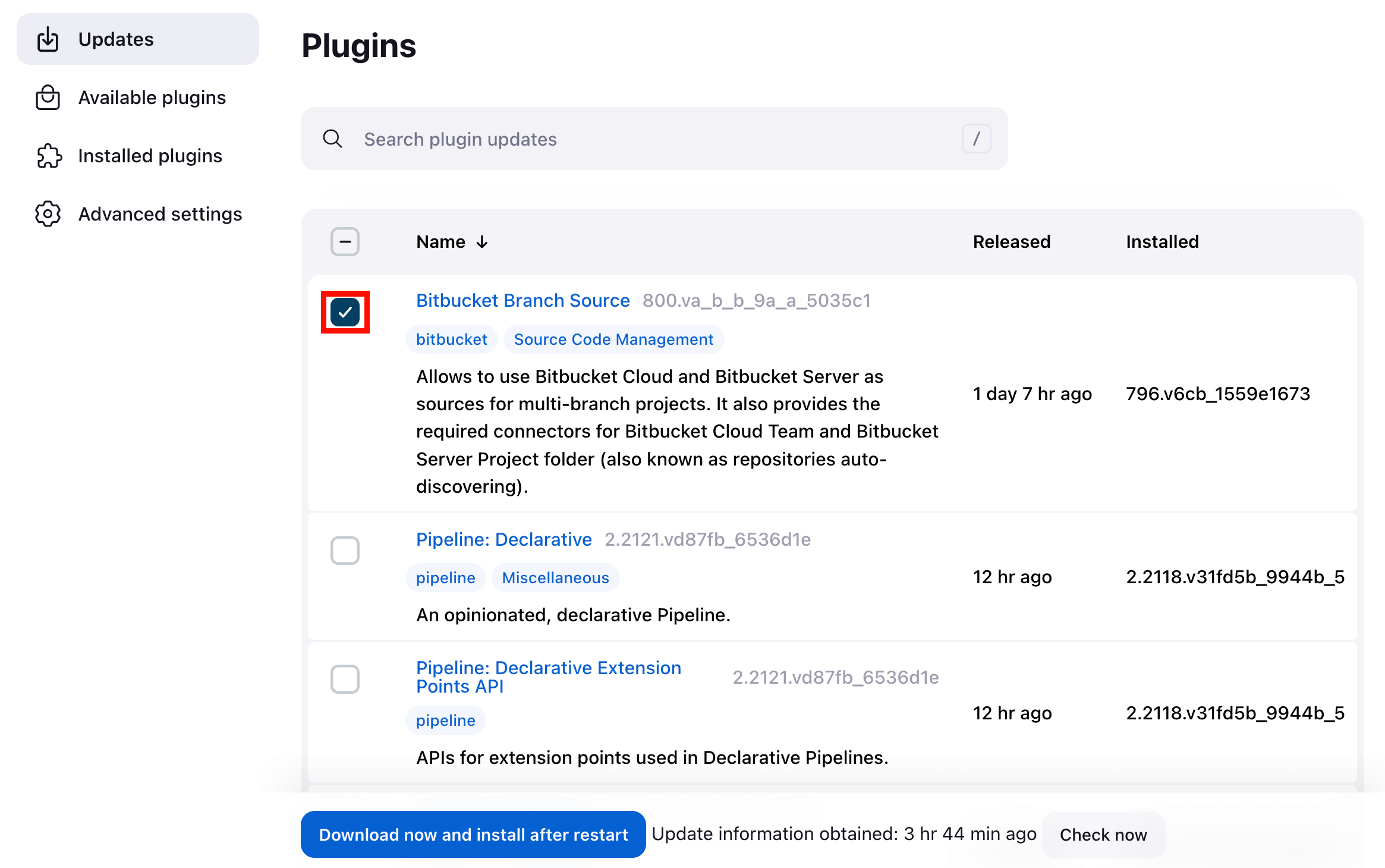 none of the available installer plugins