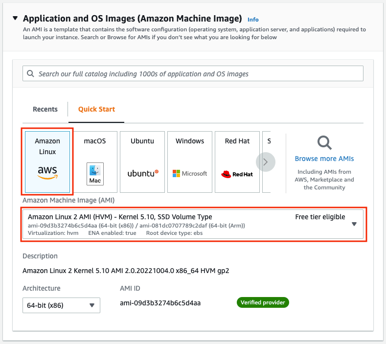 Choosing an Amazon Machine Image