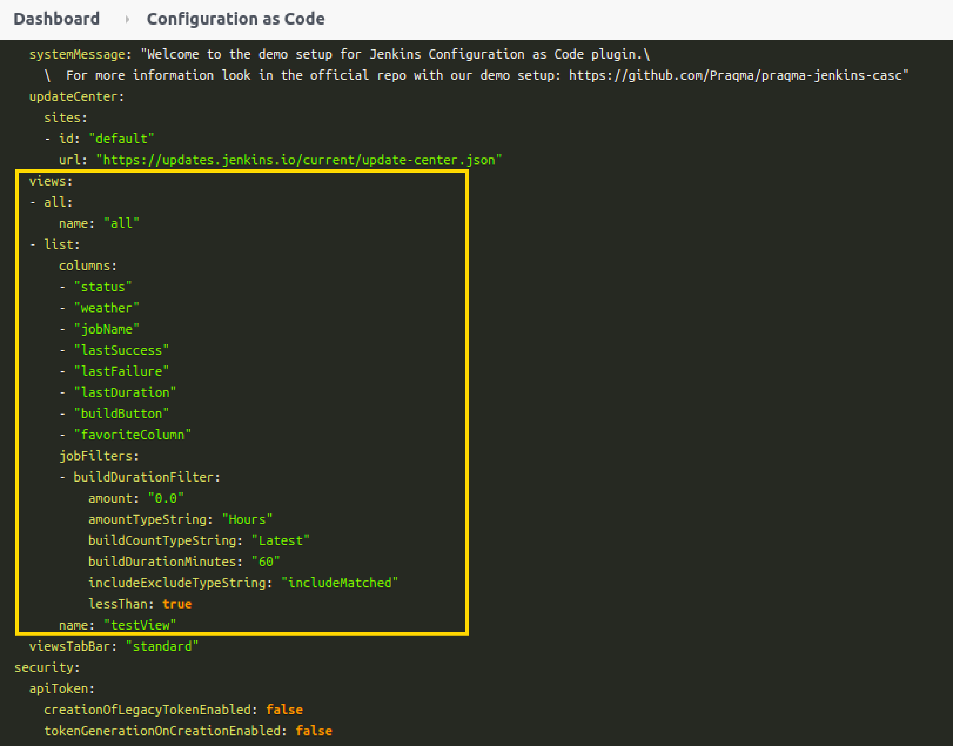 Yaml mapping